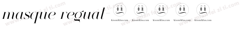 masque regual字体转换